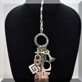J118. David Navarro stering silver charm necklace. - $295